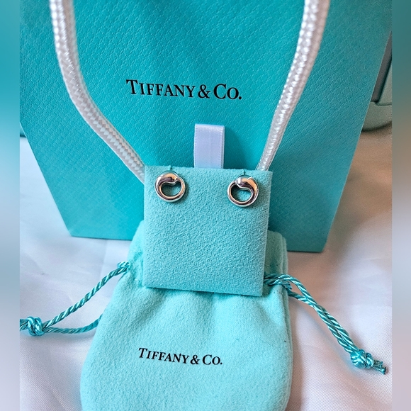 Tiffany & Co. Eternity Circle Sterling Silver Stud Earrings ✨️